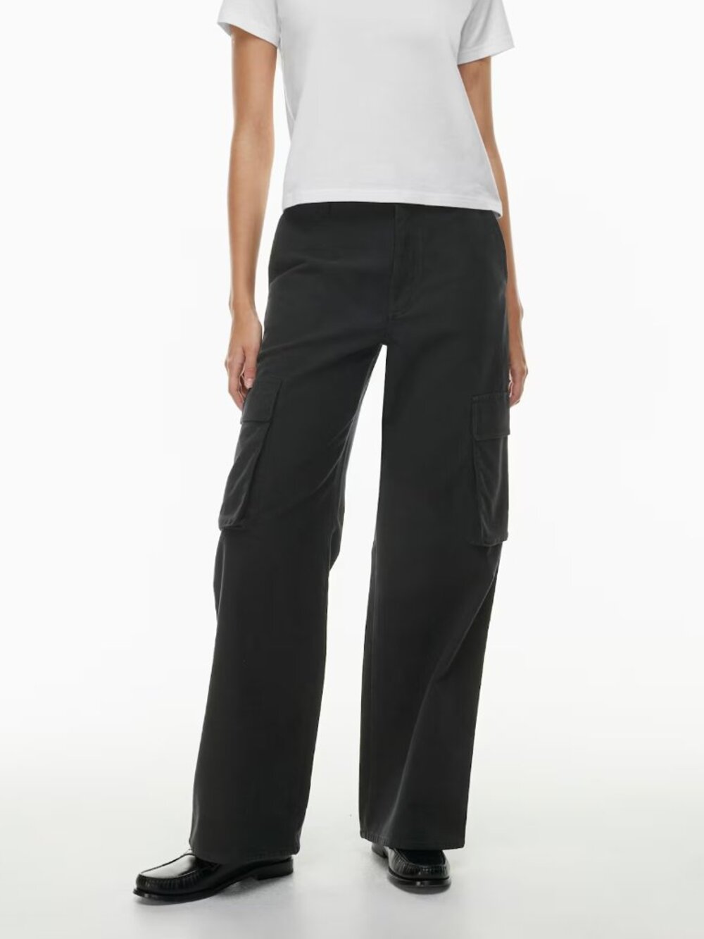 Aritzia Women's Black and Grey Trousers Size 10